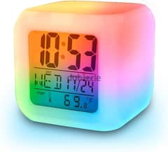 Moodicare Led Changing Digital Glowing Alarm Clock With Calendar