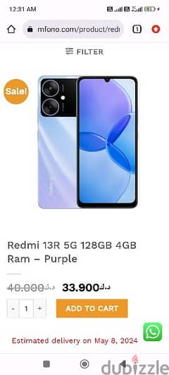 Redmi 13R 5g 4gb+4gb Ram 128gb New mobile only open box