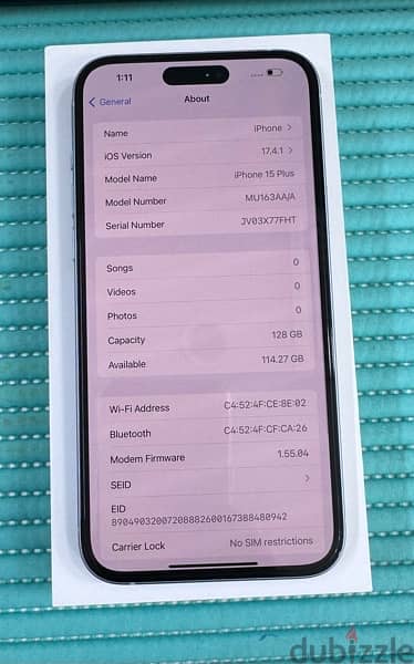 iPhone 15 Plus 128 GB Blue 15 days Used Only! 6