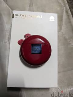 10 days use only Huawei freebuds 3 red with box and cable free cover