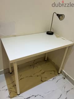 Ikea Desk table and lamp