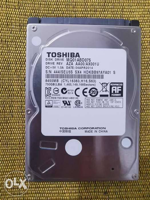 HDD Toshiba 750 GB 0