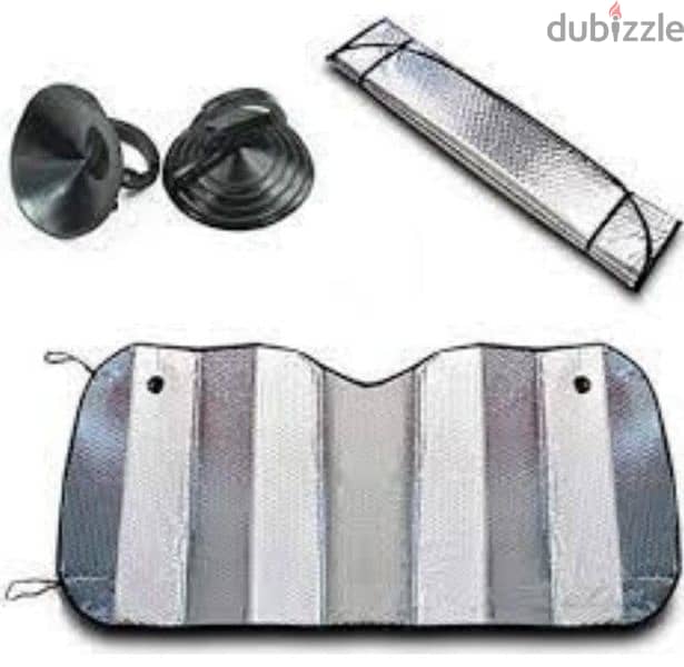 Car Front/Rear Folding Silver Sunshade 0