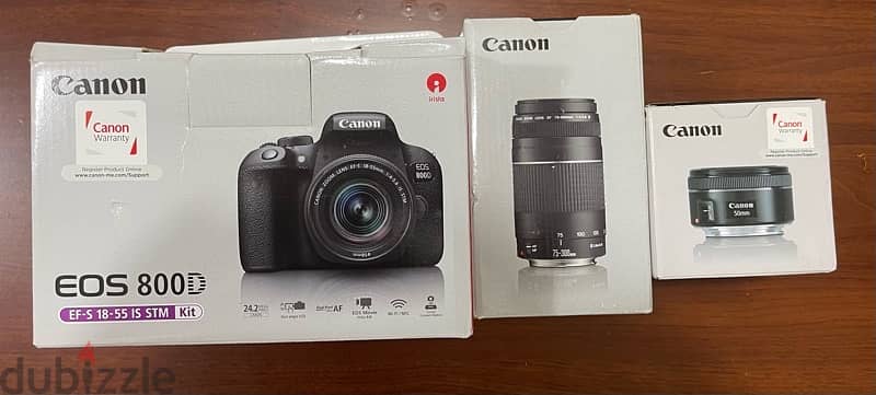 Canon EOS 800 D & 3 Lens (full box) 1