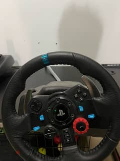 Logitech g29 steering wheel gear and pedals + gaming table + f1 21