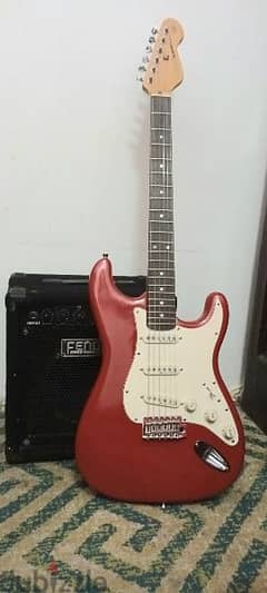 fender amplifier and electric guitar