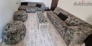 Sofa set for sale for 60kd. Price is negotiable. Barely used.