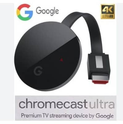 Google Chromecast Ultra 4K with original Adaptor and cable for sale