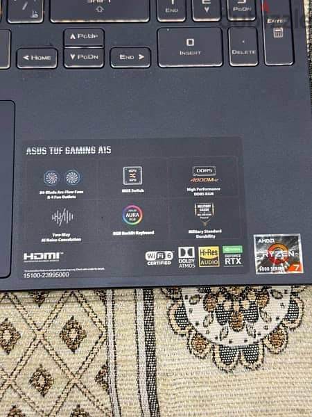 Asus TUF a15 gaming laptop RTX 3050 used for 1 week only 4