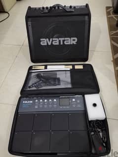 NUX DP-2000 PERCUSSION DRUM PAD AND AVATAR SPEAKER AMPLIFIER