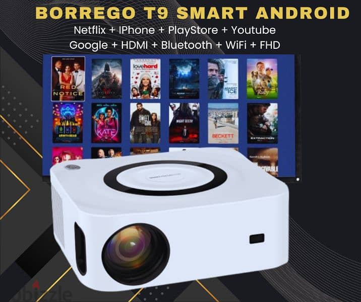 Borrego T9 Android Smart Projector 4K Results 0