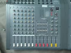 brannew pawerd mixer max 6 channel 400 watts 8 oms. vocal effect . 0