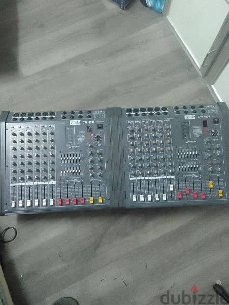 brannew pawerd mixer max 6 channel 400 watts 8 oms. vocal effect . 1
