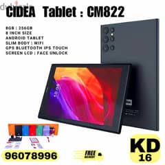 Cidea Tablet Cm822 8gb 256gb 8 inch