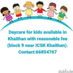 Daycare available in khaithan block9