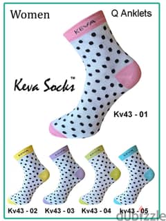 Keva Socks Polka Dots Ankle Socks For Women 5 pairs pack 0