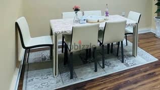 White dining table without chair