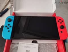 NINTENDO SWITCH WITH NEON BLUE AND NEON RED JOY‐CONSOLE