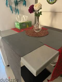 Small Dining Table with Placemats, Vase & Chair