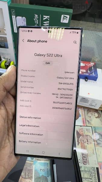 samsung s22 ultra5g 256gb 12+8gb ram 10monthe have warranty with box 2
