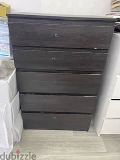 black color- 5 drawer in one  ikea pcs  only 10 kd