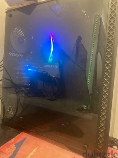 pc and 2 monitors and monitor stand for sale 1