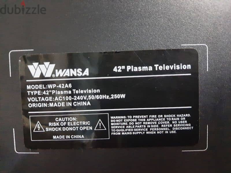 Wanza Plasma '42'Inc LED TV with Remote 3