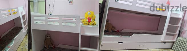 USED BUNK BED AND KIDS CUBOARD FOR SALE