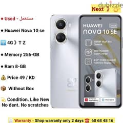 Huawei Nova 10 se. . . 4G. . 256-GB. Ram 8-GB