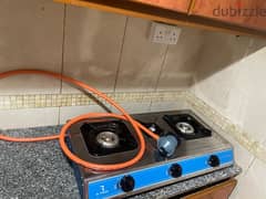 Gas stove with 3 gas burner only 1 month used