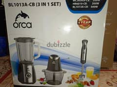 Orca 3 in 1 set mixer chopper and blender unused box pack