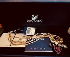 Swarovski signed SWAN Crystal with earrings