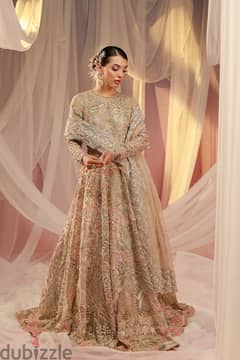Bridal Outfit In Gown Lehenga Style