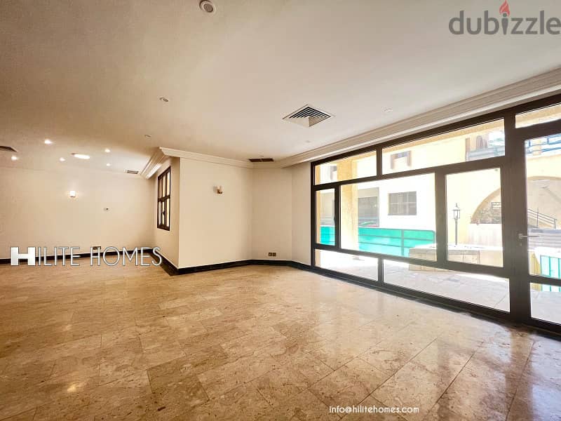 THREE BEDROOM FLOOR FOR RENT IN ABU AL HASSANIYA 4