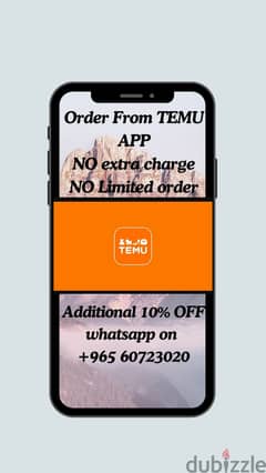 Order From TEMU APP  Additional 10% OFF NO minimum order