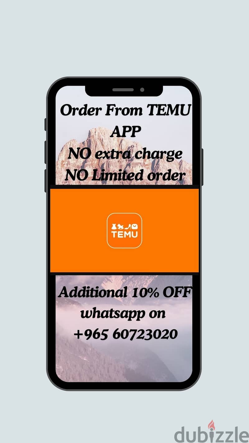 Order From TEMU APP  Additional 10% OFF NO minimum order 0