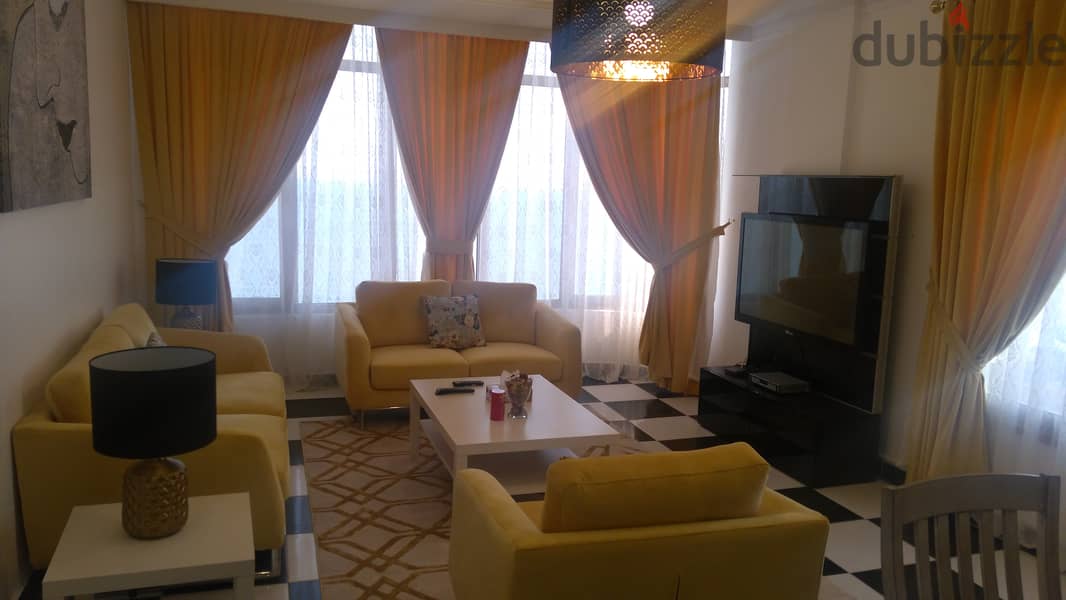 Sea view! furnished 2 or 3 bedroom in mangaf with pool 1