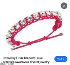 Swarovski crystal jewelry, Pink bracelet