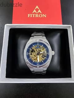 Fitron Automatic Watch - Silver with Blue Dial