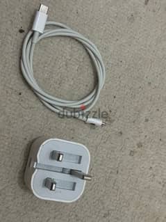 Apple 20 w adapter and cable little used