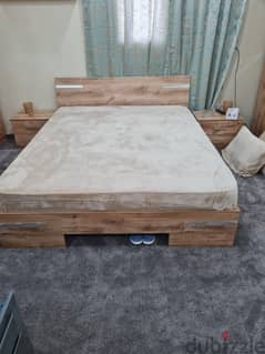 Double Bed with Cupboard, dressing side tables for Sale