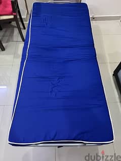 FOLDABLE SINGLE BED WITH MATTRESS