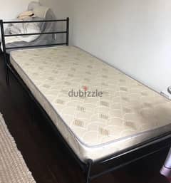 Strong single bed metal frame for sale with medicated matress