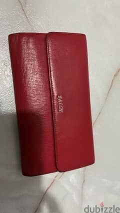 BALLY  red long wallet