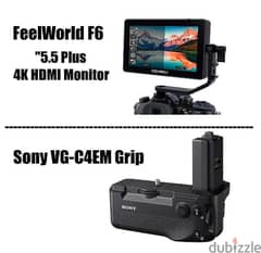 Sony VG-C4EM Grip + FeelWorld F6 Plus 5.5" Monitor