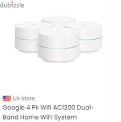 Google Wifi System -  AC1200 Dual Band Mesh