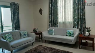 Five seater sofa with 2 side tables