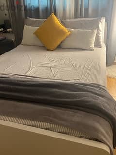 IKEA Bed+Mattress+ protection cover very clean for sale
