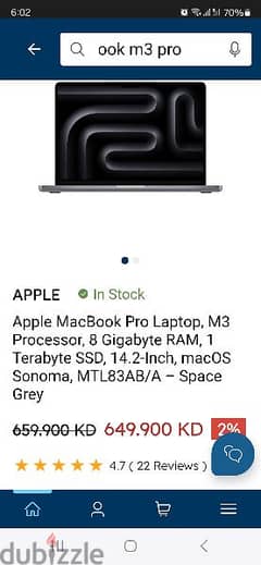 Mac book pro m3 14inch ram8gb ssd 1tb space gray color new for sale