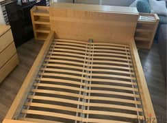 IKEA Queen bed Size with headboard cabinets